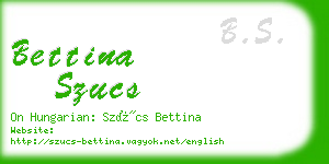 bettina szucs business card