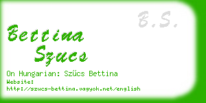 bettina szucs business card